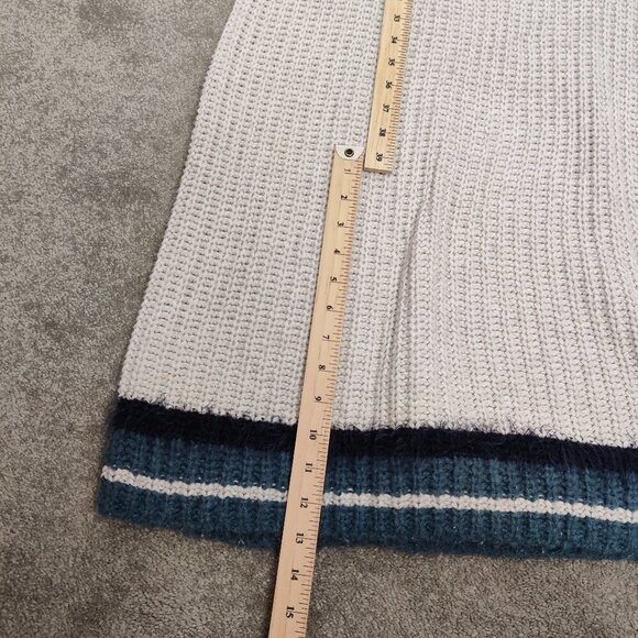 Susina Women's Maxi Knit Dress Long Sleeve Color Block Cream Blue Size XL Cotton - Picture 9 of 10